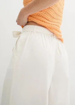 Clearance Leinen-Bermuda Damen Hosen|Shorts