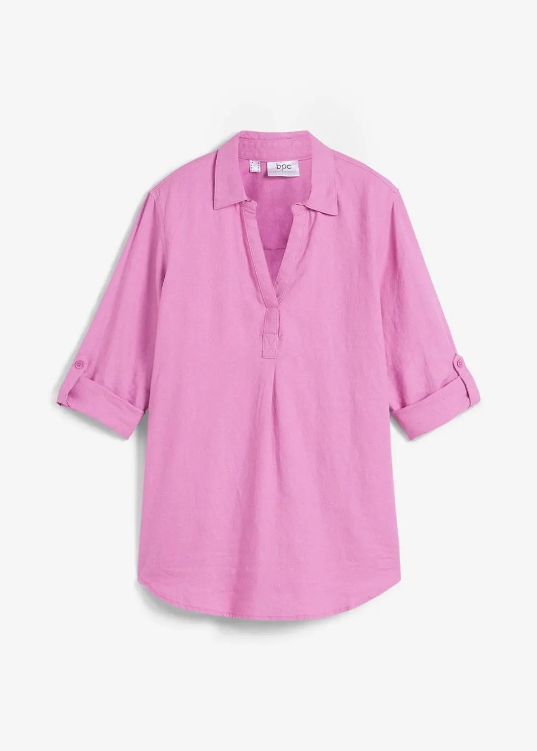 Damen bonprix Bekleidung·Jacken & Mäntel|Blusen & Tuniken|Leinen-Bluse, 3/4-Arm