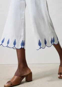 Sale Leinen-Culotte mit Gürtel (2 tlg. Set) Damen Bekleidung·Kleider|Premium