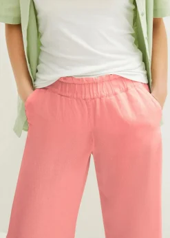 Outlet Leinen-Culotte, wadenlang Damen Hosen|Bekleidung·Kleider