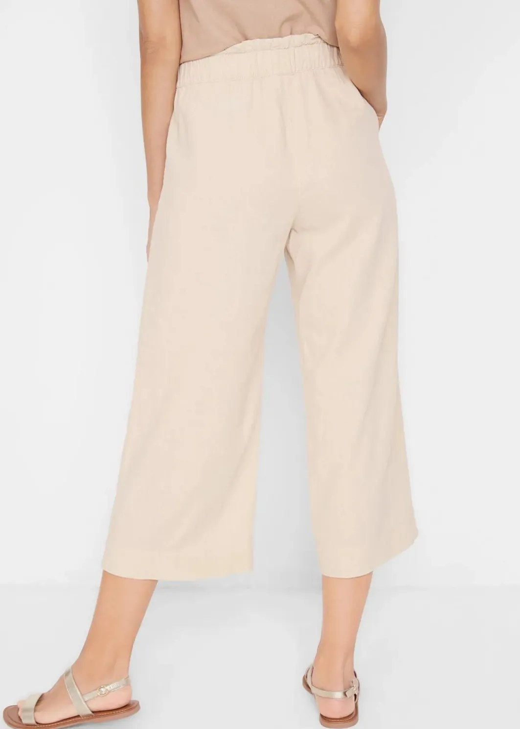 Outlet Leinen-Culotte, wadenlang Damen Bekleidung·Kleider|Hosen