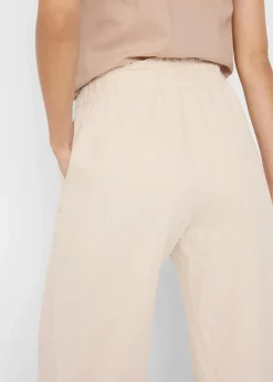 Outlet Leinen-Culotte, wadenlang Damen Bekleidung·Kleider|Hosen