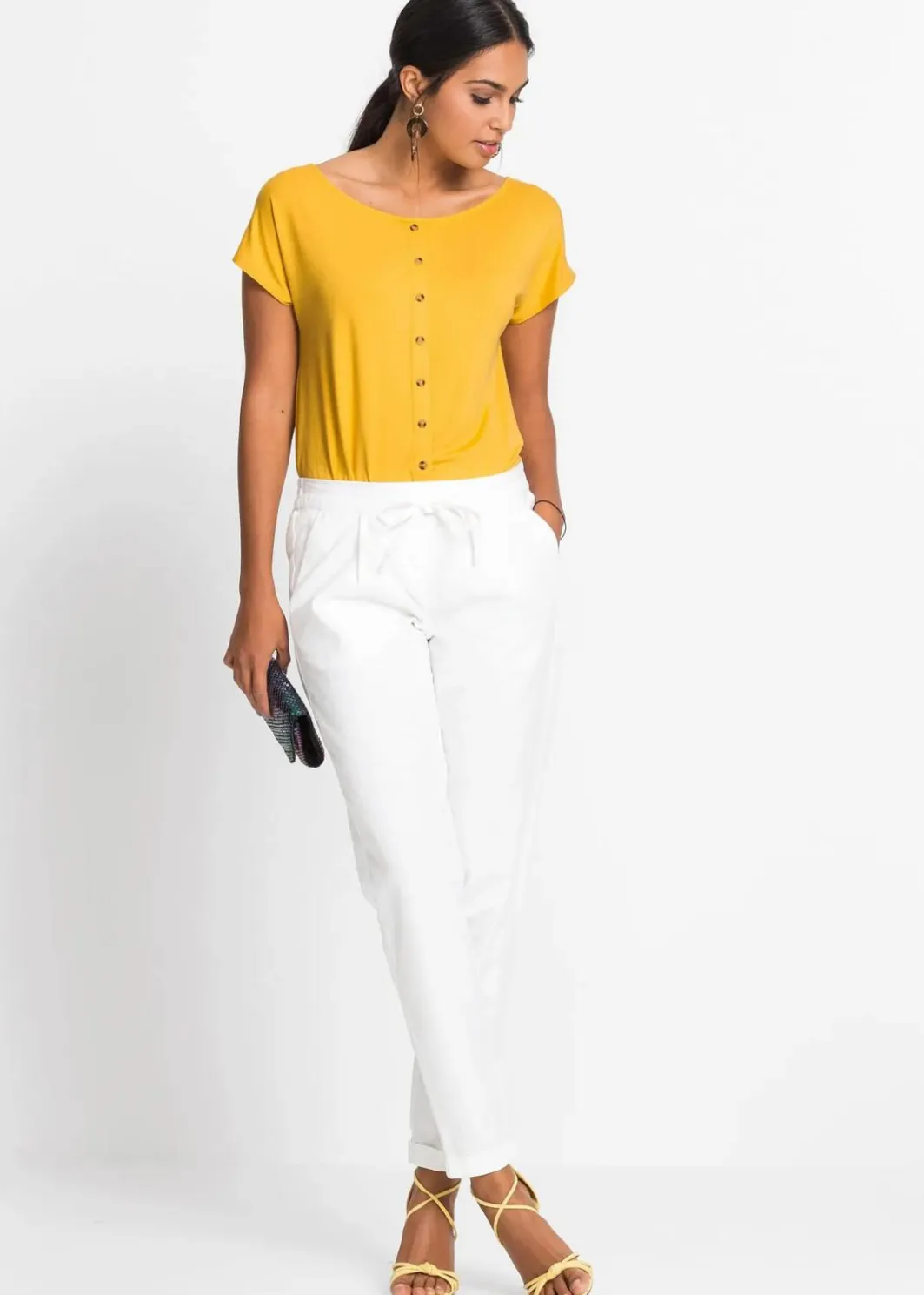 Damen bonprix Hosen|Bekleidung·Kleider|Leinenhose