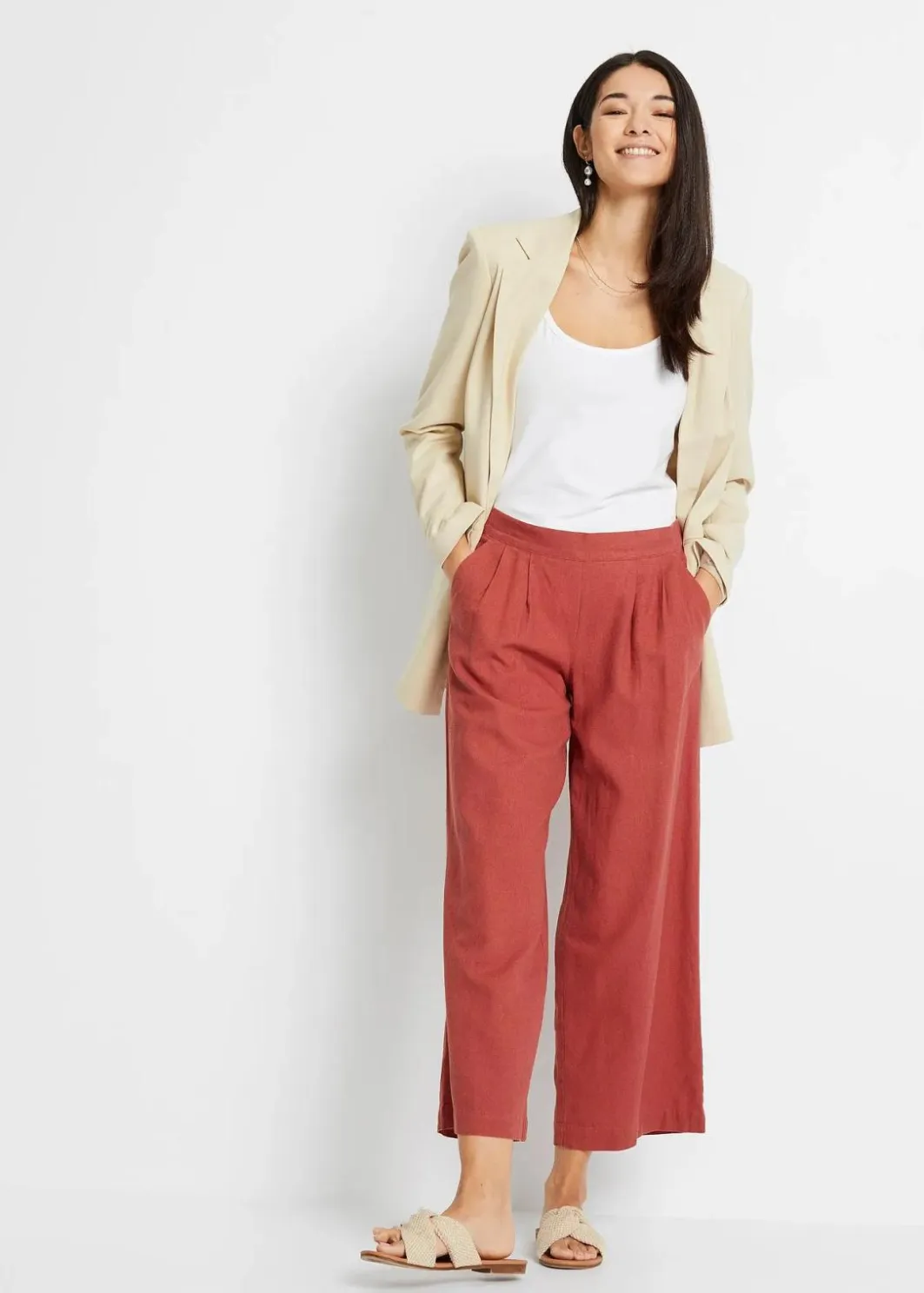 Damen bonprix Bekleidung·Kleider|Hosen|Leinenhose