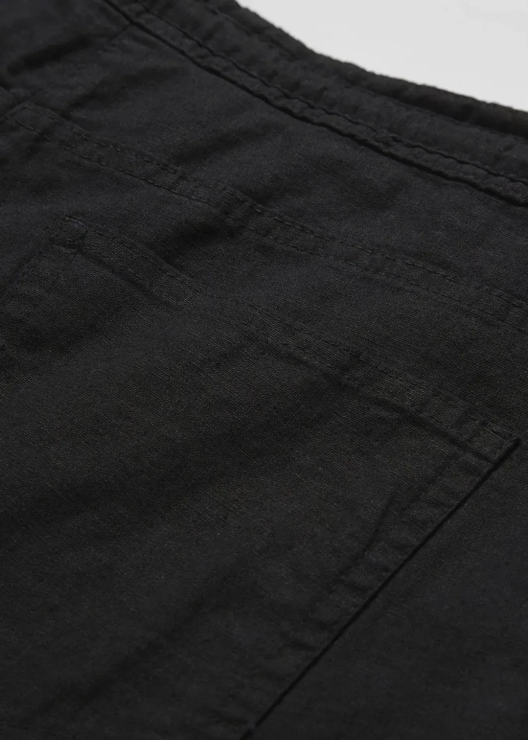 Damen bonprix Kurzgrößen|Bekleidung·Kleider|Leinen-Hose mit weitem Bein