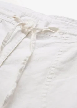 Damen bonprix Kurzgrößen|Bekleidung·Kleider|Leinen-Hose mit weitem Bein