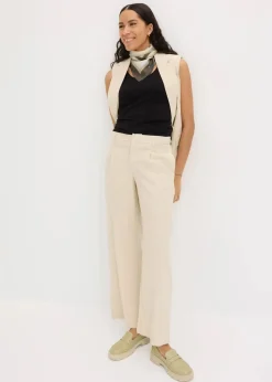Damen bonprix Bekleidung·Kleider|Hosen|Leinenhose Palazzo