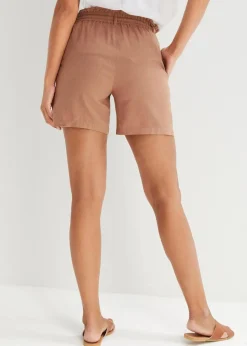 Damen bonprix Bekleidung·Outdoorbekleidung|Bekleidung·Kleider|Leinen-Paperbag-Shorts