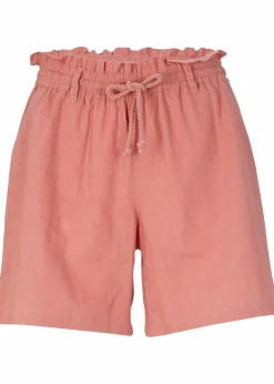 Damen bonprix Hosen|Shorts|Leinen-Paperbag-Shorts