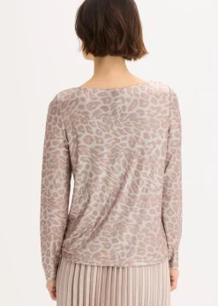 Online Leo-Shirt mit Glanzdruck Damen Shirts & Tops