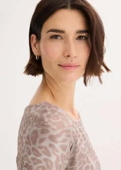 Online Leo-Shirt mit Glanzdruck Damen Shirts & Tops