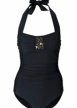 Damen bonprix Nachhaltigere Materialien|Shapewear|Light Shape Badeanzug mit Glitzersteinchen