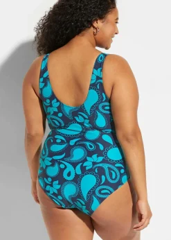 Clearance Light Shape-Badeanzug in Wickeloptik Damen Shapewear|Badeanzüge