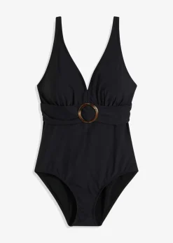Damen bonprix Nachhaltigere Materialien|Shapewear|Light Shape-Badeanzug mit V-Ausschnitt