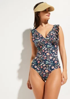 New Light Shape-Badeanzug mit Volants Damen Nachhaltigere Materialien|Shapewear