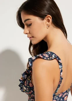 New Light Shape-Badeanzug mit Volants Damen Nachhaltigere Materialien|Shapewear
