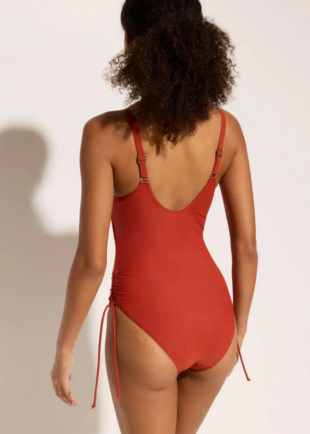 Damen bonprix Shapewear|Badeanzüge|Light Shape-Badeanzug mit Schnürung