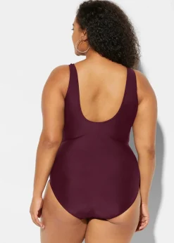 Damen bonprix Nachhaltigere Materialien|Bademode·Badeanzüge|Light Shape-Badeanzug mit Zierfalten