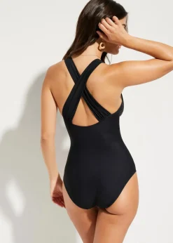 Damen bonprix Nachhaltigere Materialien|Badeanzüge|Light Shape-Badeanzug mit gekreuzten Trägern