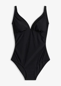 Damen bonprix Nachhaltigere Materialien|Shapewear|Light Shape-Badeanzug mit V-Ausschnitt