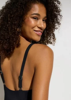 Damen bonprix Nachhaltigere Materialien|Shapewear|Light Shape-Badeanzug mit V-Ausschnitt