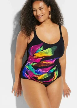 New Light Shape-Badeanzug mit V-Ausschnitt Damen Nachhaltigere Materialien|Shapewear