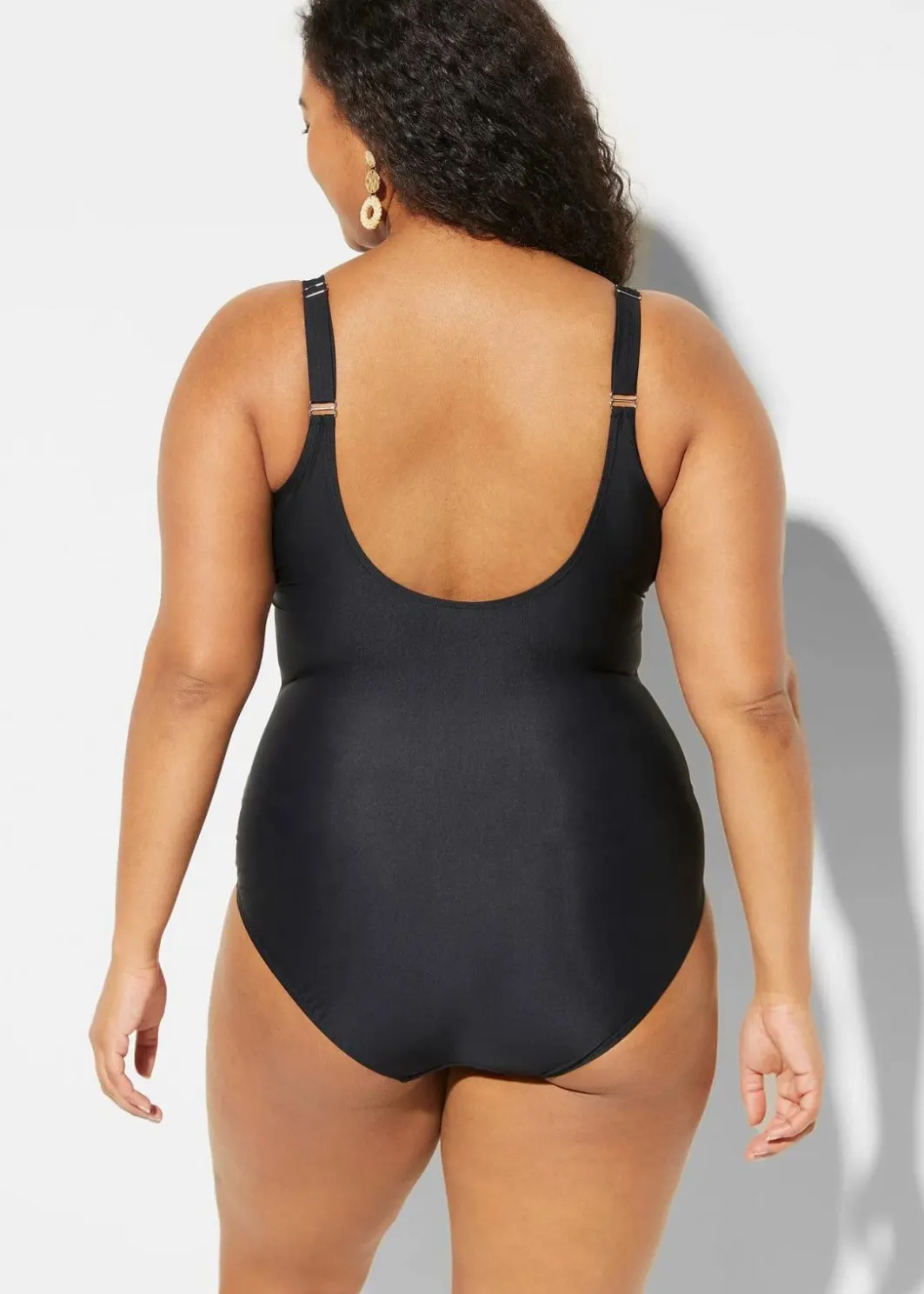 New Light Shape-Badeanzug mit V-Ausschnitt Damen Nachhaltigere Materialien|Shapewear