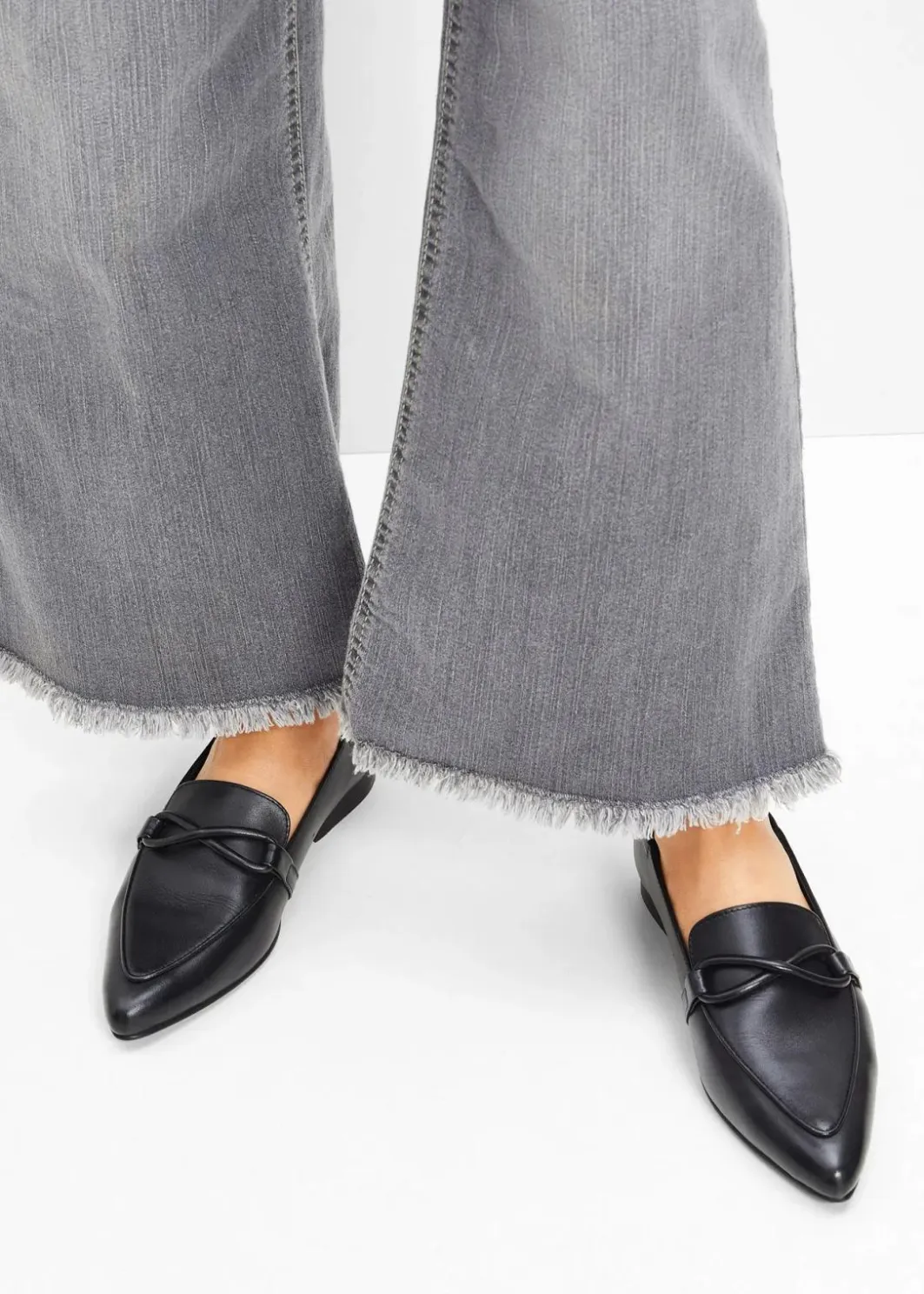 Damen bonprix Slipper & Halbschuhe|Loafer|Loafer aus Leder