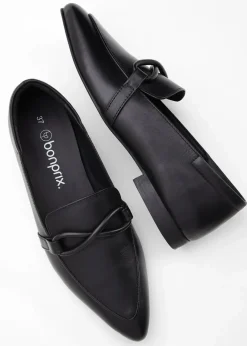 Damen bonprix Slipper & Halbschuhe|Loafer|Loafer aus Leder