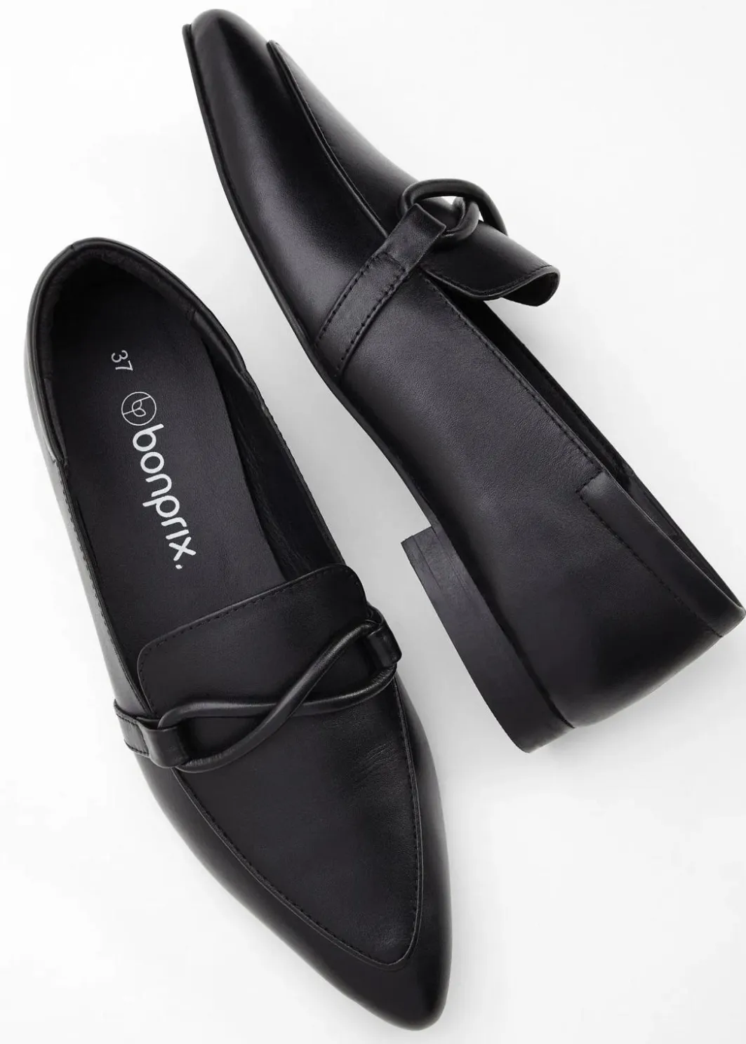 Damen bonprix Slipper & Halbschuhe|Loafer|Loafer aus Leder
