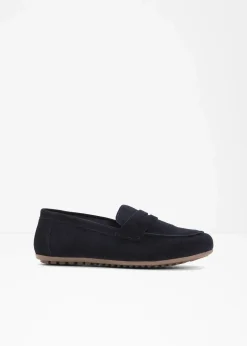 Damen bonprix Slipper & Halbschuhe|Loafer|Loafer aus Veloursleder