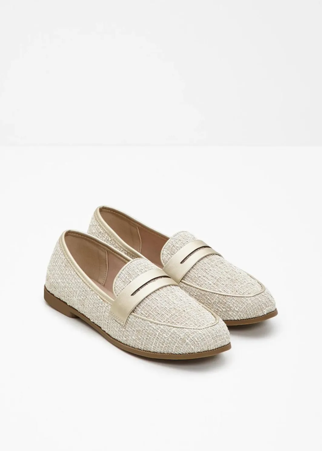 New Loafer mit Metallic-Details Damen Slipper & Halbschuhe|Loafer