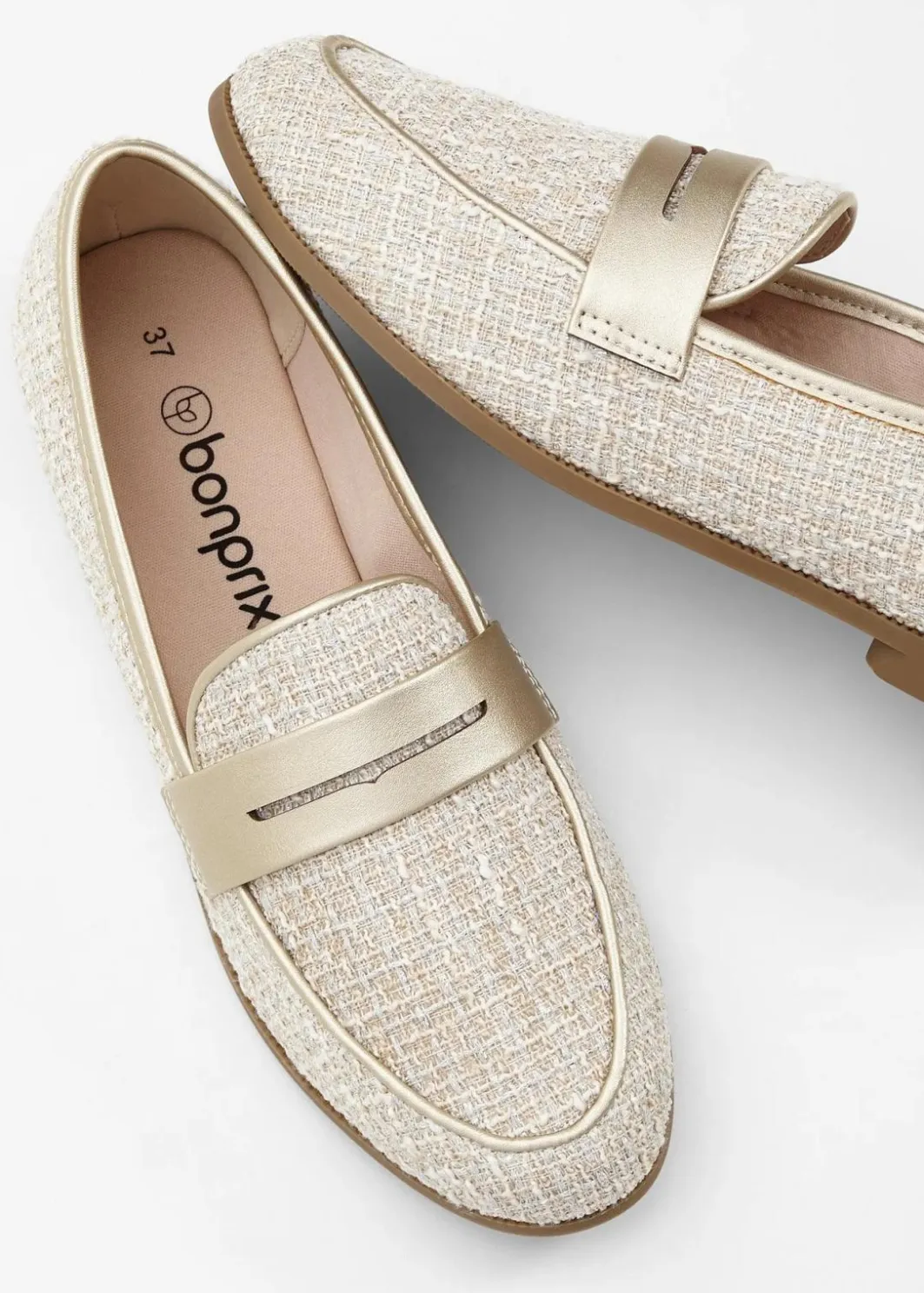 New Loafer mit Metallic-Details Damen Slipper & Halbschuhe|Loafer