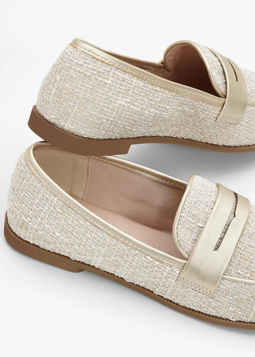New Loafer mit Metallic-Details Damen Slipper & Halbschuhe|Loafer
