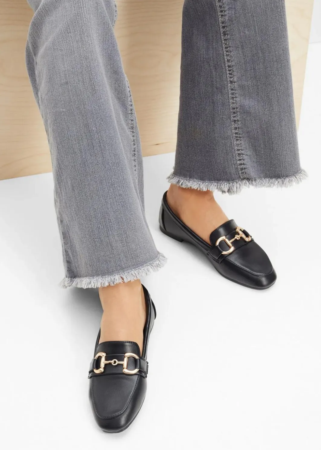 Online Loafer mit Schnalle Damen Slipper & Halbschuhe|Loafer