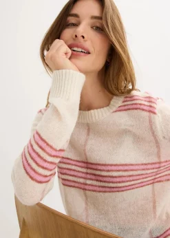 Damen bonprix Bekleidung·Umstandsmode|Bekleidung·Jeans|Locker gestrickter Pullover mit Woll- und Alpaka-Anteil