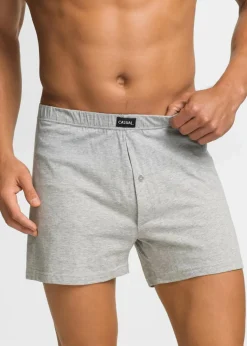 Herren bonprix Große Größen|Wäsche|Lockere Jersey Boxershorts mit weicher Baumwolle (4er Pack)