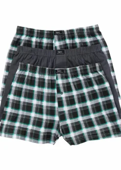 Herren bonprix Boxershorts|Große Größen|Lockere Jersey Boxershorts aus Baumwolle (3er Pack)