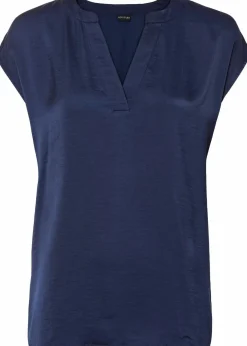 Damen bonprix Bekleidung·Jacken & Mäntel|Blusen & Tuniken|Lockere Satin-Kurzarmtunika mit überschnittenen Schultern