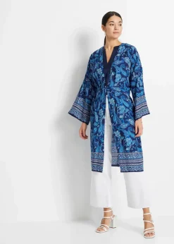 Damen bonprix Bekleidung·Jacken & Mäntel|Blusen & Tuniken|Lockere Satin-Kurzarmtunika mit überschnittenen Schultern