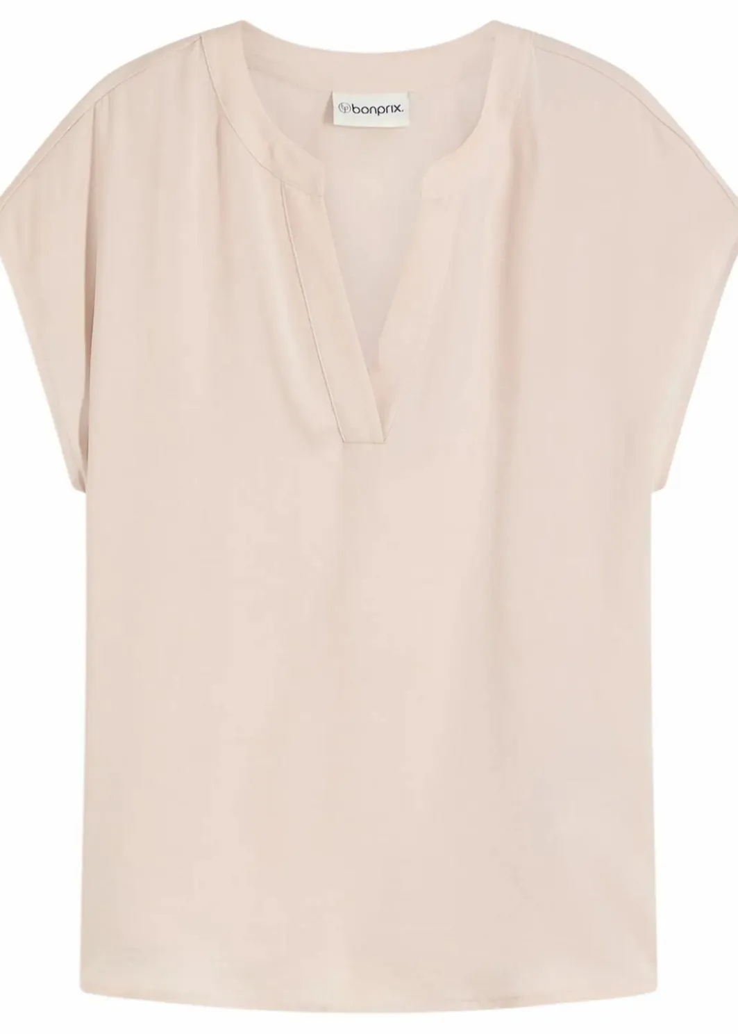 Discount Lockere Satin-Kurzarmtunika mit überschnittenen Schultern Damen Nachhaltigere Materialien|Blusen & Tuniken