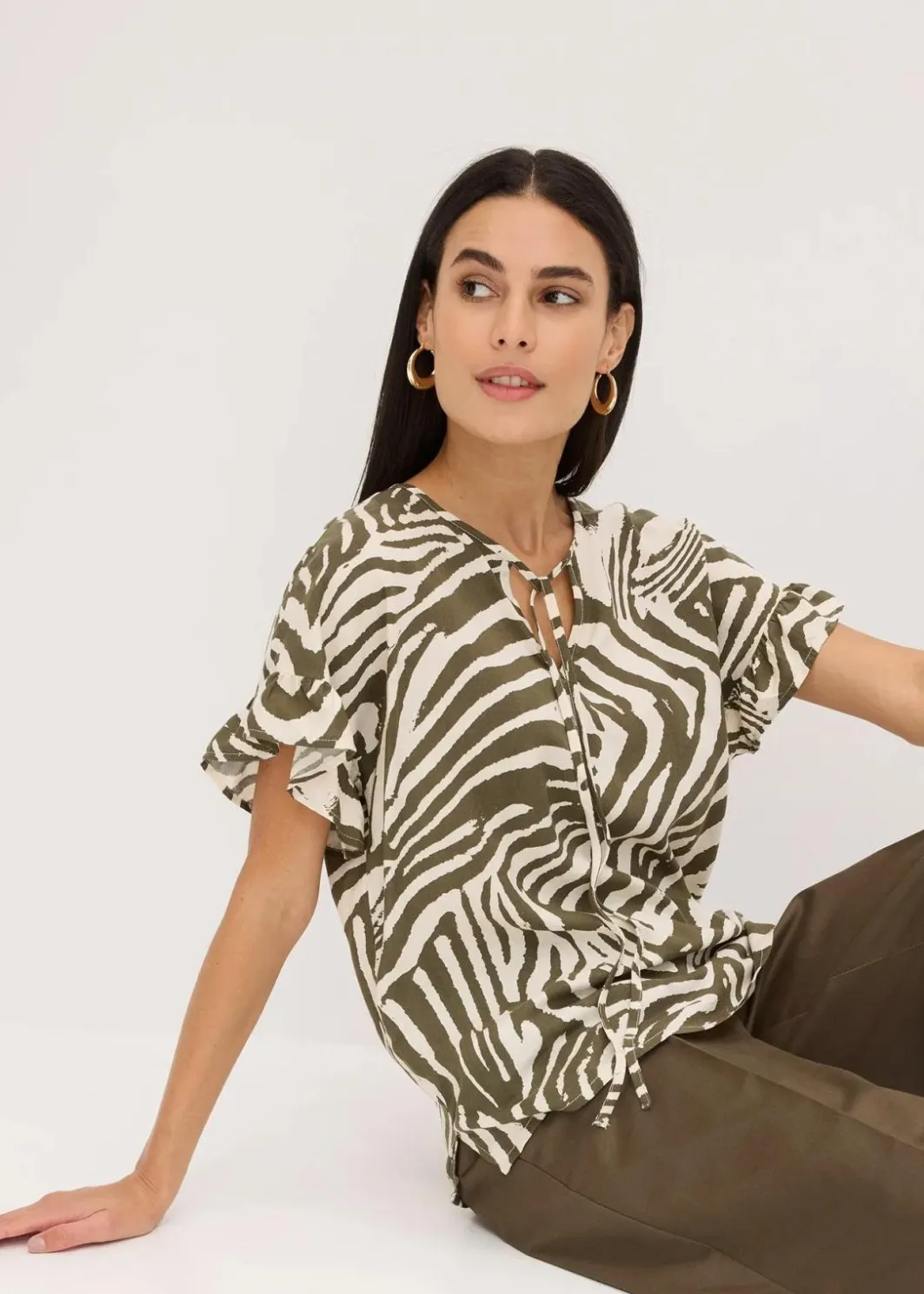 Outlet Lockere Tunika aus Viskose Damen Blusen & Tuniken|Bekleidung·Jacken & Mäntel