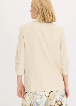 Damen bonprix Blazer|Bekleidung·Basics|Lockerer 3/4-Arm-Blazer aus Viskose