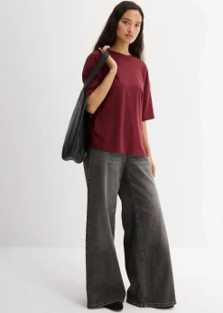 Online Lockeres T-Shirt aus Baumwoll-Mix Damen Shirts & Tops