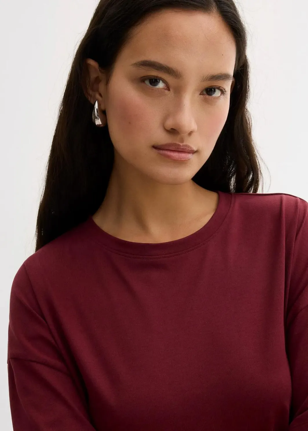 Online Lockeres T-Shirt aus Baumwoll-Mix Damen Shirts & Tops