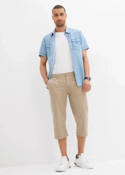 Herren bonprix Große Größen|Shorts|Long-Bermuda aus reiner Baumwolle Regular Fit
