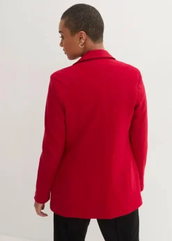Damen bonprix Blazer|Nachhaltigere Materialien|Longblazer aus Baumwoll-Jersey