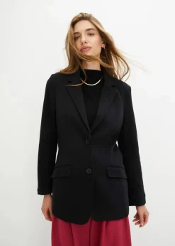 New Longblazer aus Baumwoll-Jersey Damen Bekleidung·Basics|Nachhaltigere Materialien