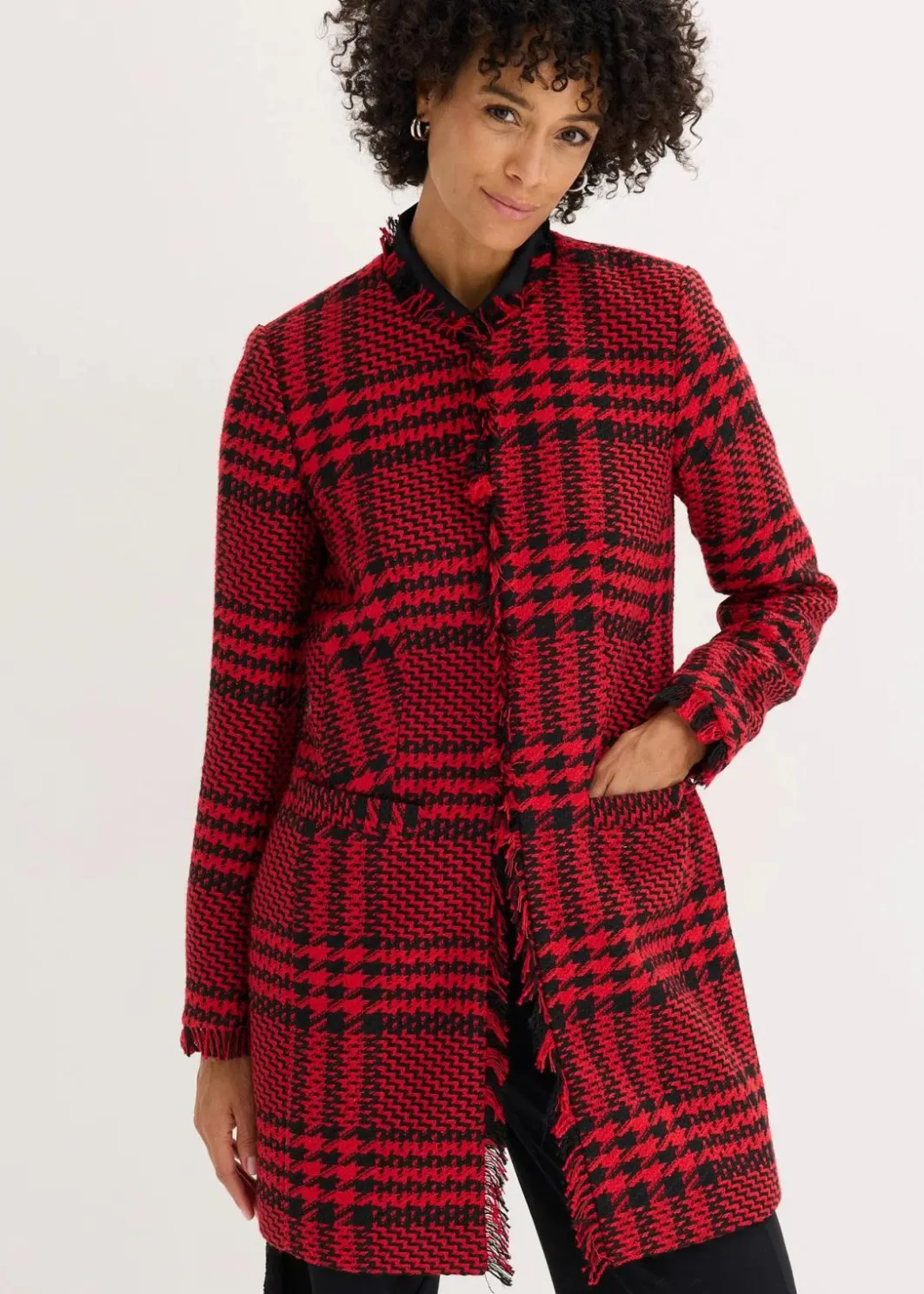 Damen bonprix Bekleidung·Basics|Blazer|Longblazer aus Bouclé