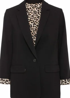 Damen bonprix Bekleidung·Basics|Blazer|Longblazer aus fließendem Viskose-Mix